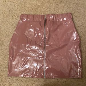 PLT faux leather skirt